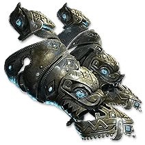 Blueflame Bracers Goldcast Cuffs