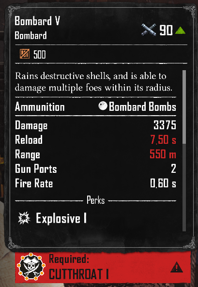 Bombard V (Required:Cutthroat 1)