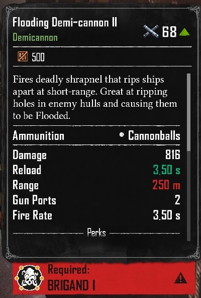 Flooding Demi-cannon II (Required:Brigand 1)