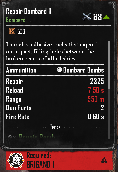 Repair Bombard II (Required:Brigand 1)