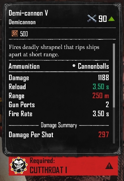 Demi-cannon V (Required:Cutthroat 1)