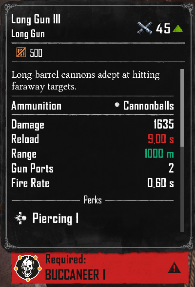 Long Gun III (Required:Buccaneer 1)