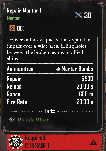 Repair Mortar I (Required:Corsair 1)