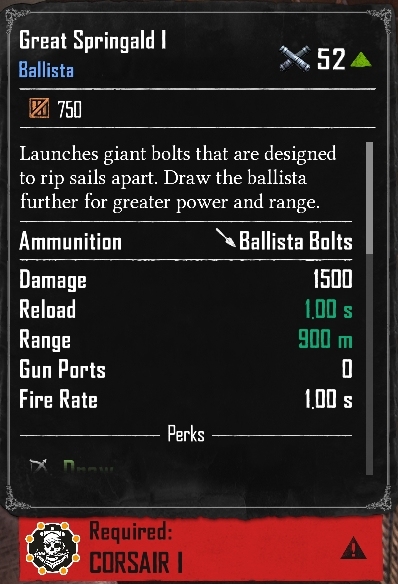 Great Springald I (Required:Corsair 1)