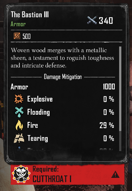 The Bastion III (Required:Cutthroat 1)
