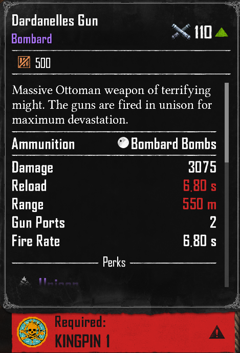 Dardanelles Gun (Required:Kingpin 1)