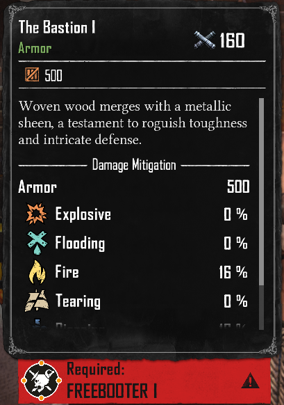 The Bastion I (Required:Freebooter 1)
