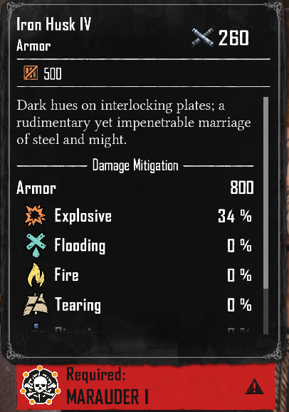 Iron Husk IV (Required:Marauder 1)