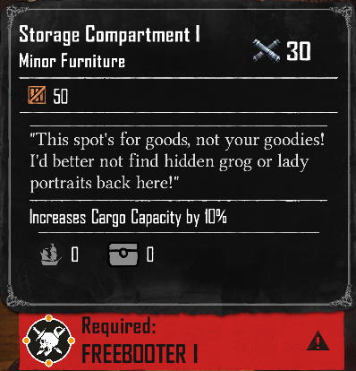 Storage Compartment I (Required:Freebooter 1)