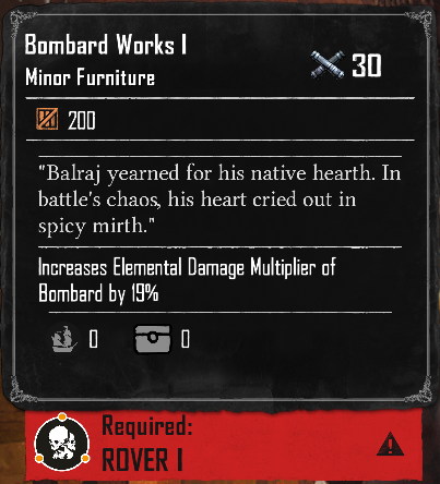 Bombard Works I (Required:Rover 1)