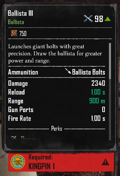 Ballista III (Required:Kingpin 1)