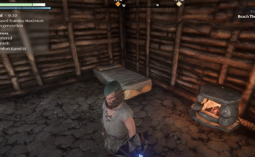 Placing Bed and Firespace for Comfort in Enshrouded