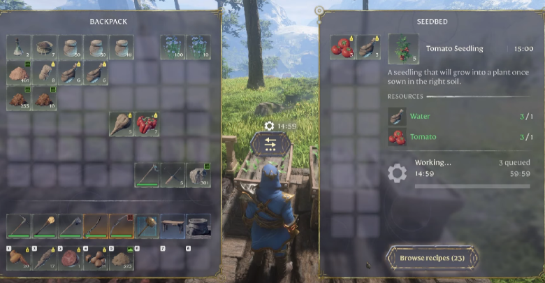 Crafting Plant Seeds for Plant Farming in Enshrouded