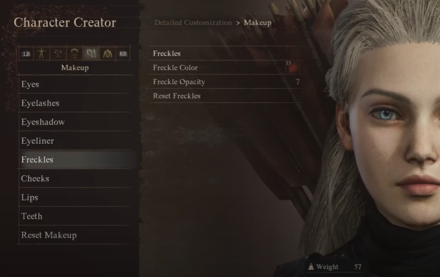 Freckles Customization