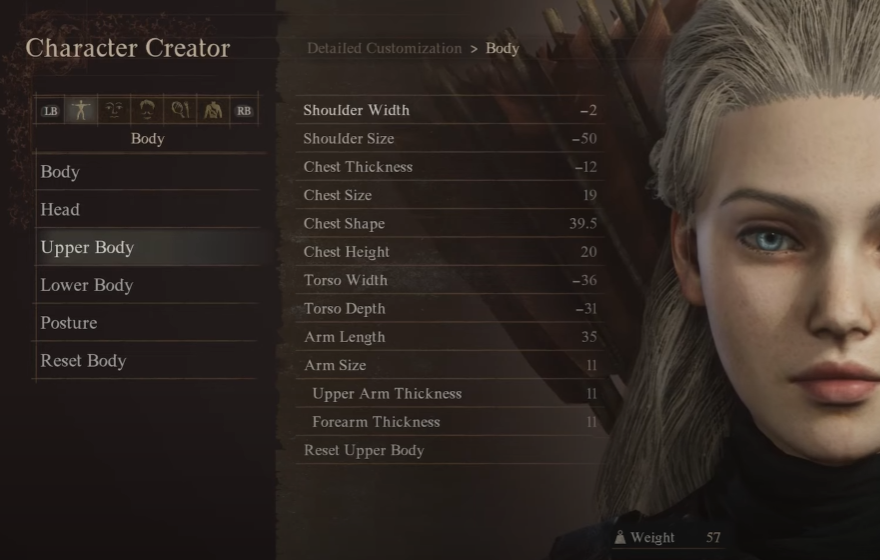 Upper Body Customization