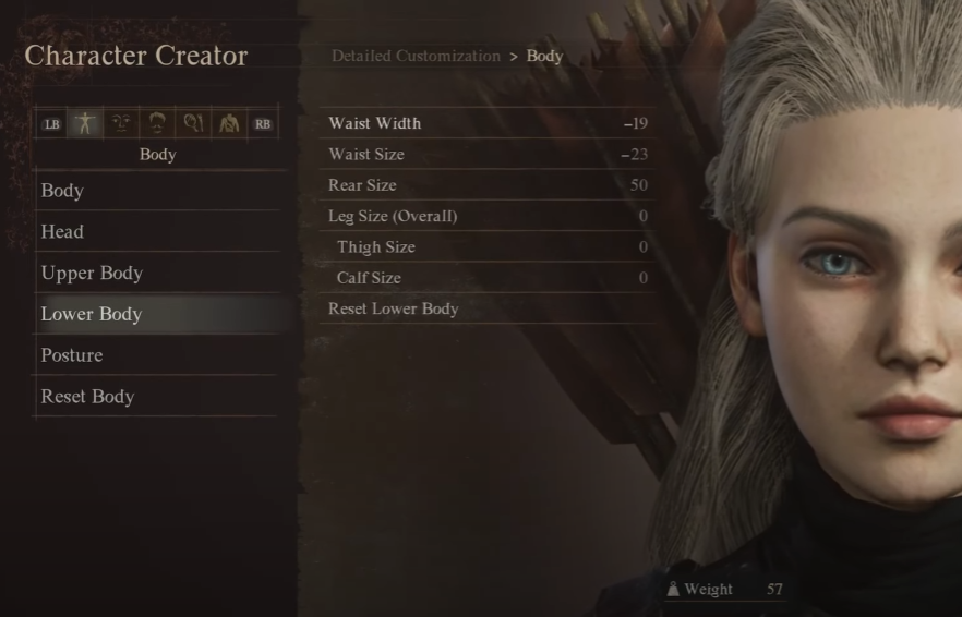 Lower Body Customization