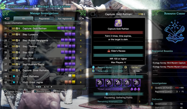 Investigation Methods to Farm Jewels/Feystones in Monster Hunter World 