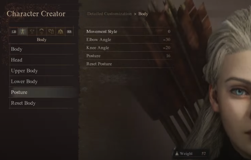 Posture Customization