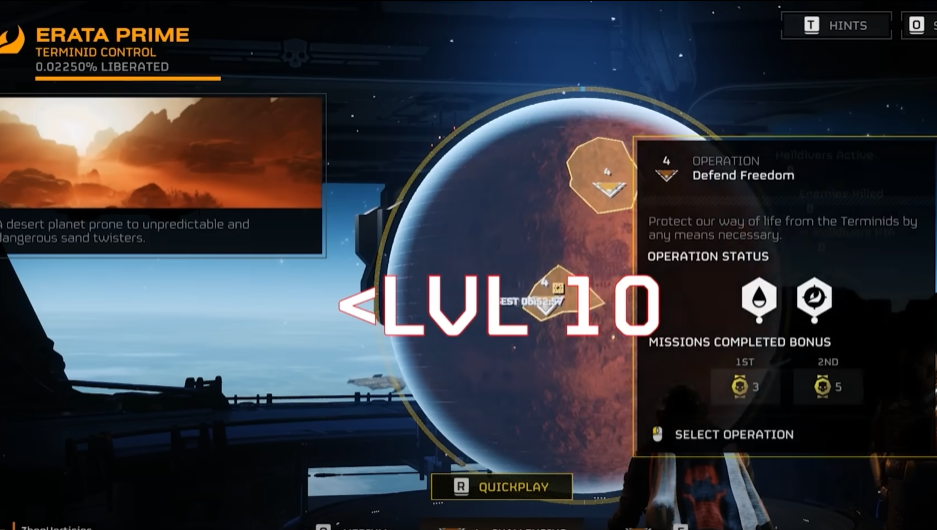 Difficulty level to choose for beginners in Helldivers 2