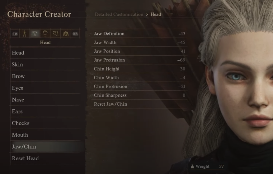 Jaw/Chin Customization