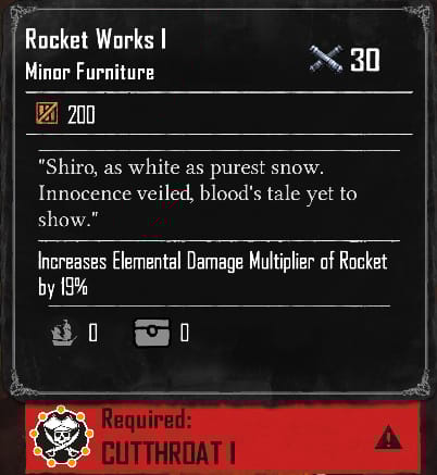 Rocket Works I (Required:Cutthroat 1)