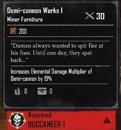Demi-cannon Works I (Required:Buccaneer 1)