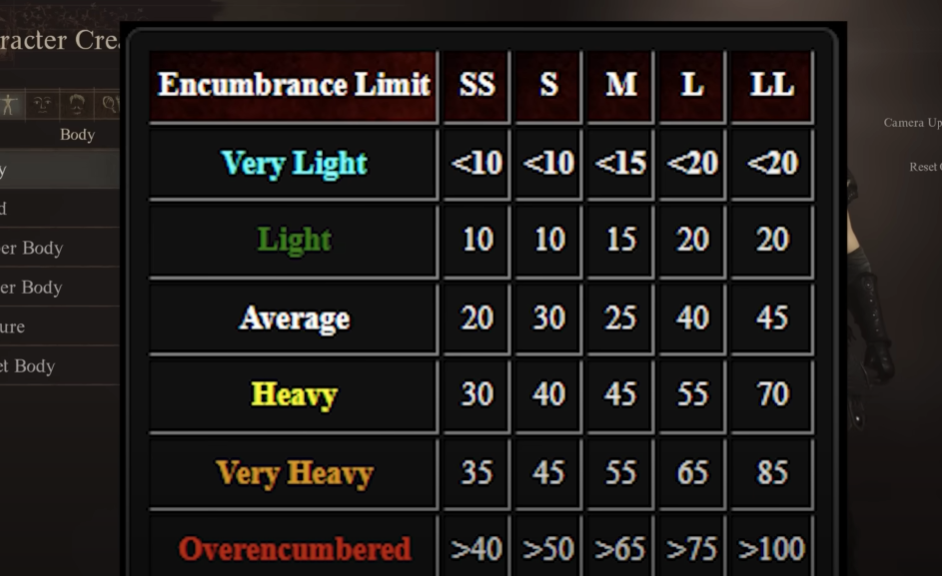 Weight in Dragon’s Dogma 2 - Light/Small, and Heavy/Large